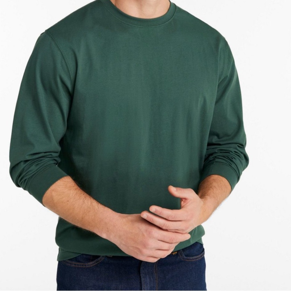 L.L. Bean Forest Green Long Sleeve Tee